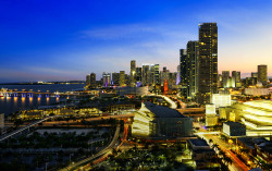 Downtown Miami at dusk
